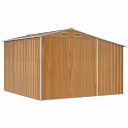 vidaXL Garden Shed Metal Shed Outdoor Storage Shed Anthracite Galvanised Steel - light brown, 277 x 279 x 179 cm - Additional view 6