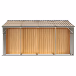 vidaXL Garden Shed Metal Shed Outdoor Storage Shed Anthracite Galvanised Steel - light brown, 277 x 365.5 x 179 cm - Additional view 5