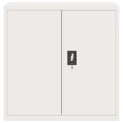 vidaXL File Cabinet Storage Cabinet Office Filing Cabinet Storage Unit Steel - white, 90 x 40 x 130 cm - Additional view 2