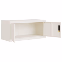 vidaXL File Cabinet Storage Cabinet Office Filing Cabinet Storage Unit Steel - white, 90 x 40 x 180 cm - Additional view 4