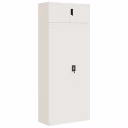 vidaXL File Cabinet Storage Cabinet Office Filing Cabinet Storage Unit Steel - white, 90 x 40 x 220 cm - Additional view 2