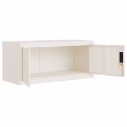 vidaXL File Cabinet Storage Cabinet Office Filing Cabinet Storage Unit Steel - white, 90 x 40 x 220 cm - Additional view 4