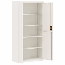 vidaXL File Cabinet Storage Cabinet Office Filing Cabinet Storage Unit Steel - white, 90 x 40 x 220 cm - Additional view 8