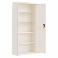 vidaXL File Cabinet Storage Cabinet Office Filing Cabinet Storage Unit Steel - white, 90 x 40 x 240 cm - Additional view 8
