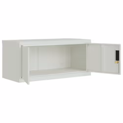 vidaXL File Cabinet Storage Cabinet Office Filing Cabinet Storage Unit Steel - light grey, 90 x 40 x 110 cm - Additional view 4