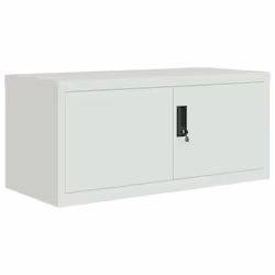 vidaXL File Cabinet Storage Cabinet Office Filing Cabinet Storage Unit Steel - light grey, 90 x 40 x 130 cm - Additional view 4