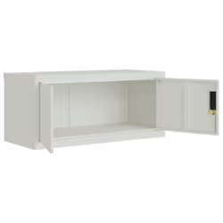 vidaXL File Cabinet Storage Cabinet Office Filing Cabinet Storage Unit Steel - light grey, 90 x 40 x 145 cm - Additional view 4