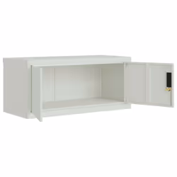 vidaXL File Cabinet Storage Cabinet Office Filing Cabinet Storage Unit Steel - light grey, 90 x 40 x 180 cm - Additional view 5