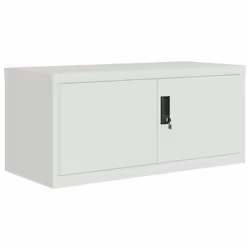 vidaXL File Cabinet Storage Cabinet Office Filing Cabinet Storage Unit Steel - light grey, 90 x 40 x 220 cm - Additional view 2