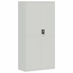 vidaXL File Cabinet Storage Cabinet Office Filing Cabinet Storage Unit Steel - light grey, 90 x 40 x 220 cm - Additional view 6
