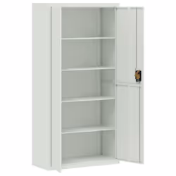 vidaXL File Cabinet Storage Cabinet Office Filing Cabinet Storage Unit Steel - light grey, 90 x 40 x 220 cm - Additional view 8