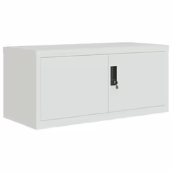 vidaXL File Cabinet Storage Cabinet Office Filing Cabinet Storage Unit Steel - light grey, 90 x 40 x 240 cm - Additional view 2
