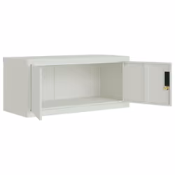 vidaXL File Cabinet Storage Cabinet Office Filing Cabinet Storage Unit Steel - light grey, 90 x 40 x 240 cm - Additional view 4