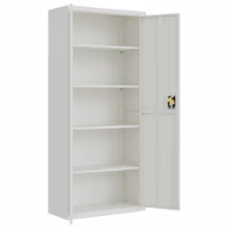 vidaXL File Cabinet Storage Cabinet Office Filing Cabinet Storage Unit Steel - light grey, 90 x 40 x 240 cm - Additional view 8