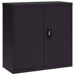 vidaXL File Cabinet Storage Cabinet Office Filing Cabinet Storage Unit Steel - black, 90 x 40 x 130 cm - Additional view 7