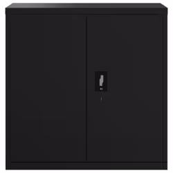 vidaXL File Cabinet Storage Cabinet Office Filing Cabinet Storage Unit Steel - black, 90 x 40 x 130 cm - Additional view 8