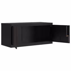 vidaXL File Cabinet Storage Cabinet Office Filing Cabinet Storage Unit Steel - black, 90 x 40 x 145 cm - Additional view 4