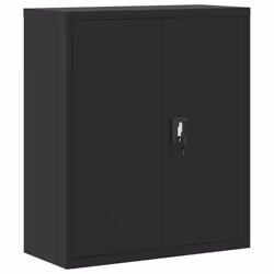 vidaXL File Cabinet Storage Cabinet Office Filing Cabinet Storage Unit Steel - black, 90 x 40 x 145 cm - Additional view 6