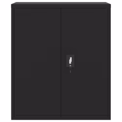 vidaXL File Cabinet Storage Cabinet Office Filing Cabinet Storage Unit Steel - black, 90 x 40 x 145 cm - Additional view 7