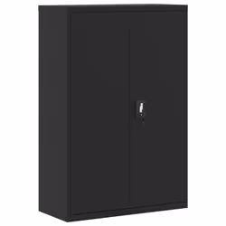 vidaXL File Cabinet Storage Cabinet Office Filing Cabinet Storage Unit Steel - black, 90 x 40 x 180 cm - Additional view 6