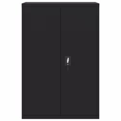 vidaXL File Cabinet Storage Cabinet Office Filing Cabinet Storage Unit Steel - black, 90 x 40 x 180 cm - Additional view 7