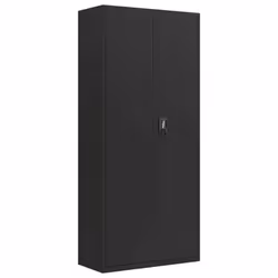 vidaXL File Cabinet Storage Cabinet Office Filing Cabinet Storage Unit Steel - black, 90 x 40 x 240 cm - Additional view 7