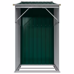 vidaXL Garden Shed Metal Shed Outdoor Storage Shed Anthracite Galvanised Steel - green, 277 x 93 x 179 cm - Additional view 5