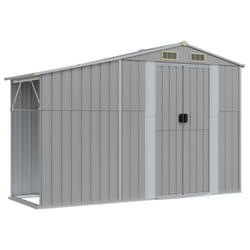 vidaXL Garden Shed Metal Shed Outdoor Storage Shed Anthracite Galvanised Steel - grey, 277 x 93 x 179 cm