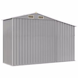 vidaXL Garden Shed Metal Shed Outdoor Storage Shed Anthracite Galvanised Steel - grey, 277 x 93 x 179 cm - Additional view 7