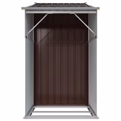vidaXL Garden Shed Metal Shed Outdoor Storage Shed Anthracite Galvanised Steel - brown, 277 x 93 x 179 cm - Additional view 5