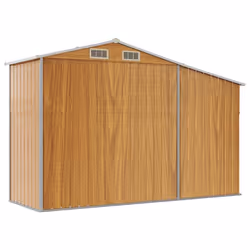 vidaXL Garden Shed Metal Shed Outdoor Storage Shed Anthracite Galvanised Steel - light brown, 277 x 93 x 179 cm - Additional view 7