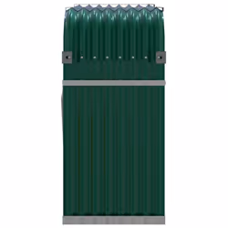 vidaXL Log Holder Firewood Rack Log Stand Wood Storage Green Galvanised Steel - Additional view 4