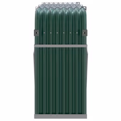 vidaXL Log Holder Firewood Rack Log Stand Wood Storage Green Galvanised Steel - Additional view 4