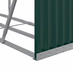 vidaXL Log Holder Firewood Rack Log Stand Wood Storage Green Galvanised Steel - Additional view 6