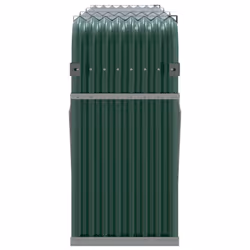 vidaXL Log Holder Firewood Rack Log Stand Wood Storage Green Galvanised Steel - Additional view 4