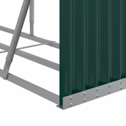 vidaXL Log Holder Firewood Rack Log Stand Wood Storage Green Galvanised Steel - Additional view 6