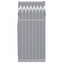 vidaXL Log Holder Firewood Rack Log Wood Storage Light Grey Galvanised Steel - Additional view 4