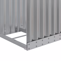 vidaXL Log Holder Firewood Rack Log Wood Storage Light Grey Galvanised Steel - Additional view 6