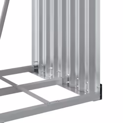 vidaXL Log Holder Firewood Rack Log Wood Storage Light Grey Galvanised Steel - Additional view 7