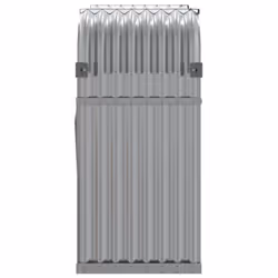 vidaXL Log Holder Firewood Rack Log Wood Storage Light Grey Galvanised Steel - Additional view 4