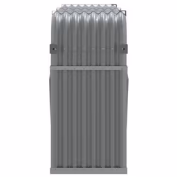 vidaXL Log Holder Firewood Rack Log Wood Storage Light Grey Galvanised Steel - Additional view 4