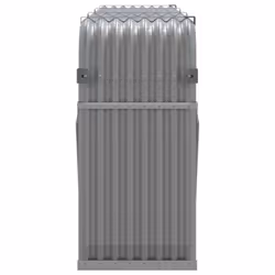 vidaXL Log Holder Firewood Rack Log Wood Storage Light Grey Galvanised Steel - Additional view 4