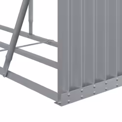 vidaXL Log Holder Firewood Rack Log Wood Storage Light Grey Galvanised Steel - Additional view 6