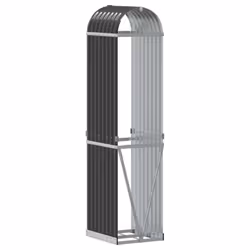 vidaXL Log Holder Firewood Rack Log Wood Storage Anthracite Galvanised Steel - Additional view 5