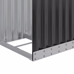 vidaXL Log Holder Firewood Rack Log Wood Storage Anthracite Galvanised Steel - Additional view 6