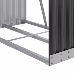 vidaXL Log Holder Firewood Rack Log Wood Storage Anthracite Galvanised Steel - Additional view 6
