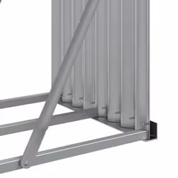 vidaXL Log Holder Firewood Rack Log Wood Storage Anthracite Galvanised Steel - Additional view 7