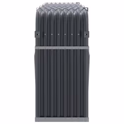 vidaXL Log Holder Firewood Rack Log Wood Storage Anthracite Galvanised Steel - Additional view 4