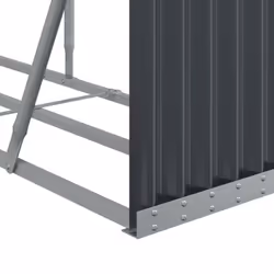 vidaXL Log Holder Firewood Rack Log Wood Storage Anthracite Galvanised Steel - Additional view 6