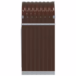 vidaXL Log Holder Firewood Rack Log Stand Wood Storage Brown Galvanised Steel - Additional view 4